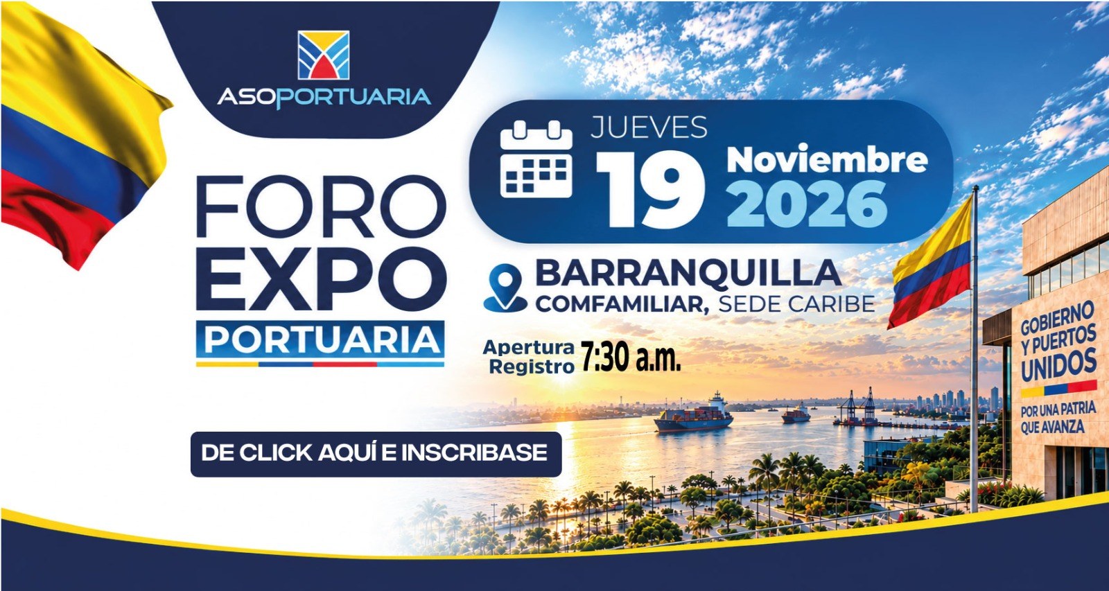 Foro Expo Portuaria 2026 - Barranquilla, 19 de noviembre